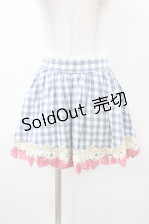 画像: LIZ LISA / ギンガムイチゴスカパン Free ブルー H-26-03-09-038-LO-SK-NS-ZH