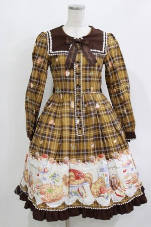 画像: metamorphose / もりのパティシエ長袖ワンピース Free ブラウン H-26-03-10-1003-ME-OP-NS-ZH