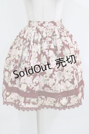 画像: BABY,THE STARS SHINE BRIGHT / お菓子の国のアリス柄スカート Free ワイン H-26-03-10-1026-BA-SK-NS-ZH