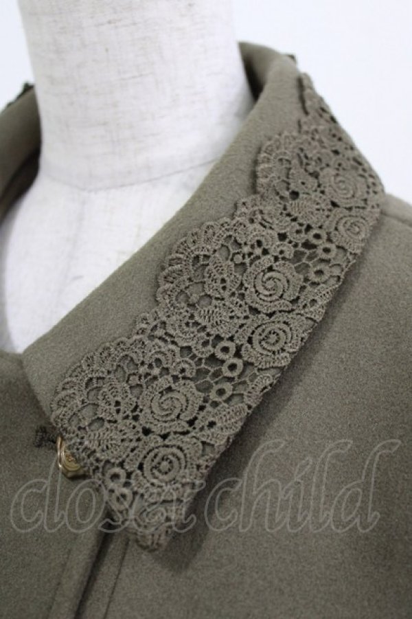 画像4: axes femme / バッスル風ロングコート M カーキ H-26-03-10-1028-AX-CO-NS-ZH (4)