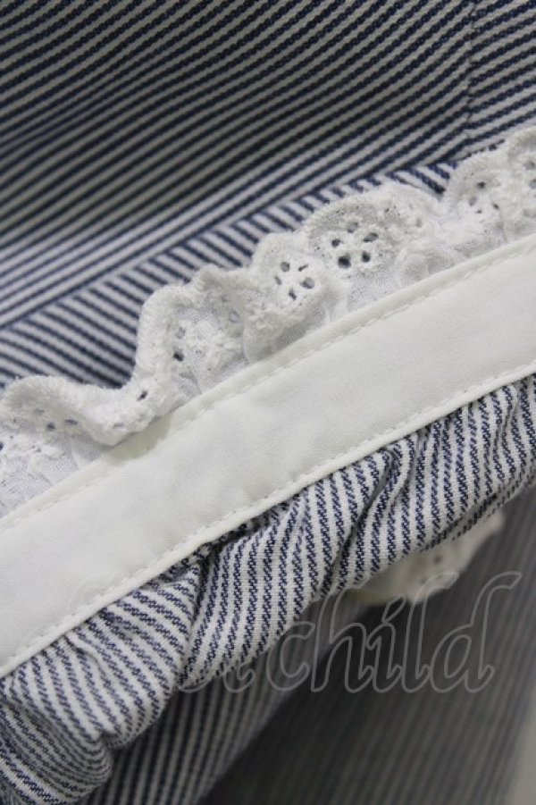 画像4: Ank Rouge / レース襟ストライプワンピース M ネイビー H-26-03-10-1029-CA-OP-NS-ZH (4)