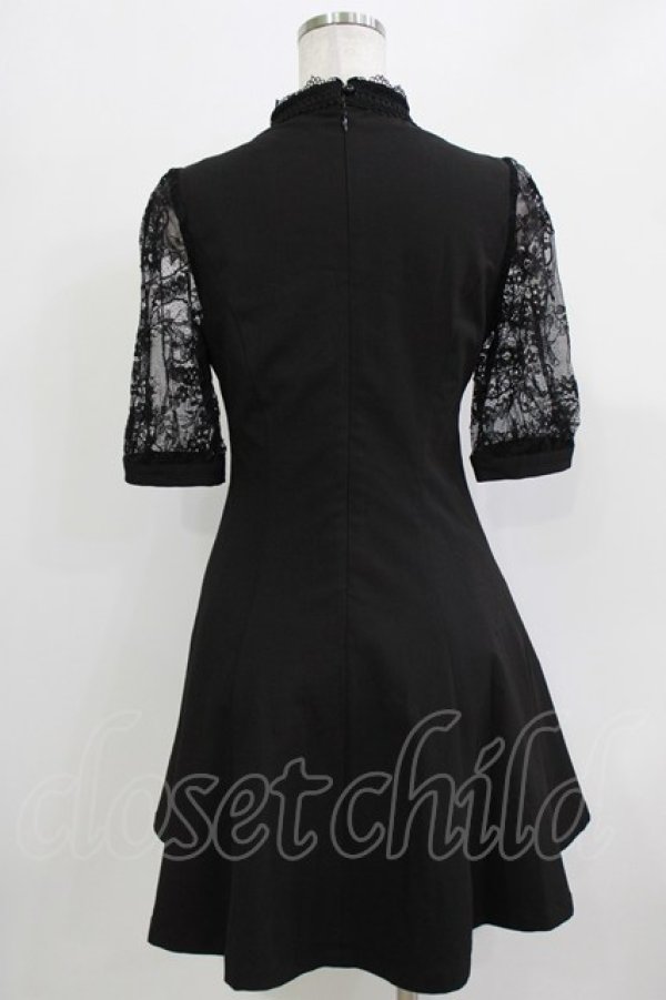 画像3: Rojita / FRONTレースアップハイネックワンピース Free ブラック H-26-03-10-1033-LO-OP-NS-ZH (3)