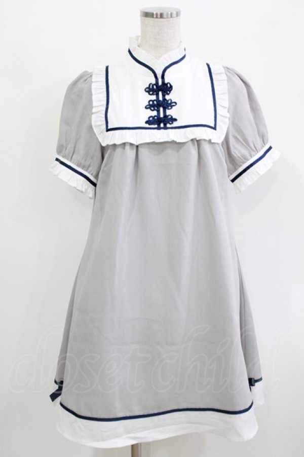 画像1: Amavel / チャイナワンピース Free グレー H-26-03-10-1035-CA-OP-NS-ZH (1)