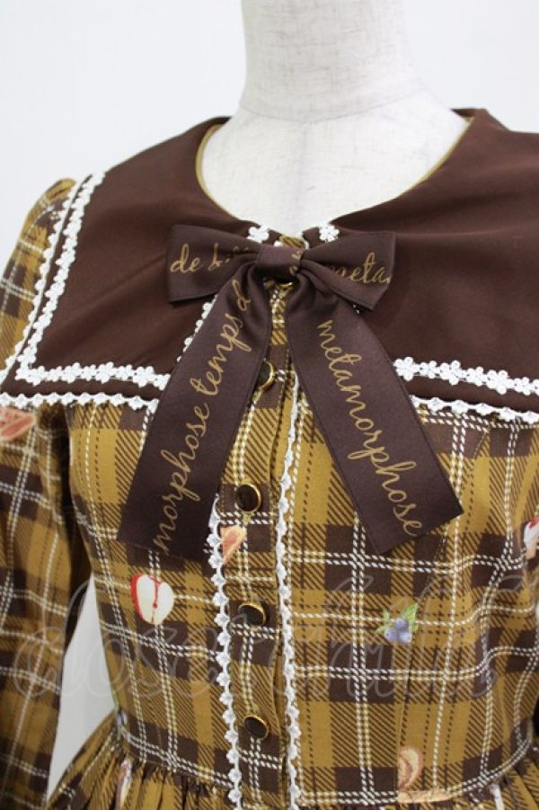 画像5: metamorphose / もりのパティシエ長袖ワンピース Free ブラウン H-26-03-10-1003-ME-OP-NS-ZH (5)