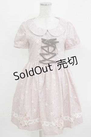 画像: Ank Rouge / ローズブーケプリントワンピース M ピンク H-26-03-10-1036-CA-OP-NS-ZH