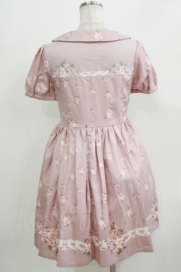 画像3: Ank Rouge / ローズブーケプリントワンピース M ピンク H-26-03-10-1036-CA-OP-NS-ZH (3)