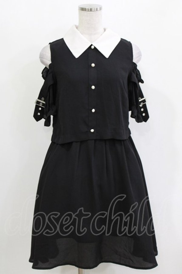 画像1: Ank Rouge / 肩あきワンピース M ブラック H-26-03-10-1038-CA-OP-NS-ZH (1)