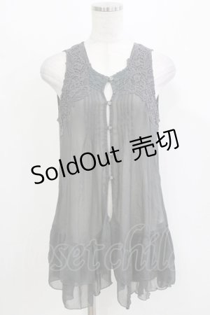 画像: axes femme / レース使いベスト M グレー H-26-03-10-1039-AX-TO-NS-ZH