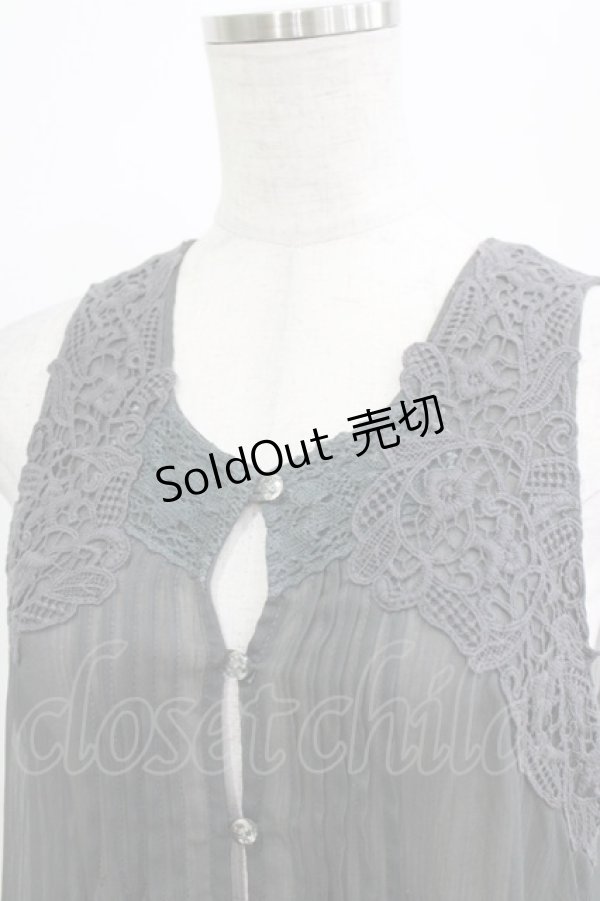 画像4: axes femme / レース使いベスト M グレー H-26-03-10-1039-AX-TO-NS-ZH (4)