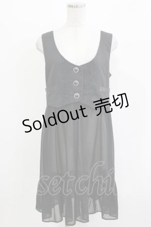 画像: axes femme POETIQUE / シフォンドッキングベスト M ブラック H-26-03-10-1040-AX-TO-NS-ZH