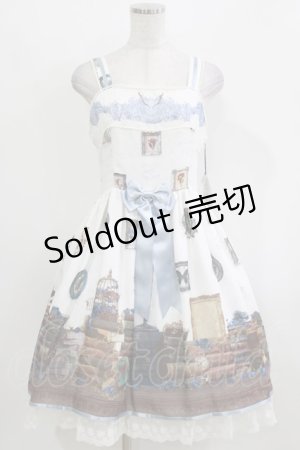 画像: ALICE and the PIRATES / プシュケー〜博士と永遠の陽だまり〜柄ジャンパースカートI Free 白 H-26-03-10-1004-PA-OP-NS-ZH