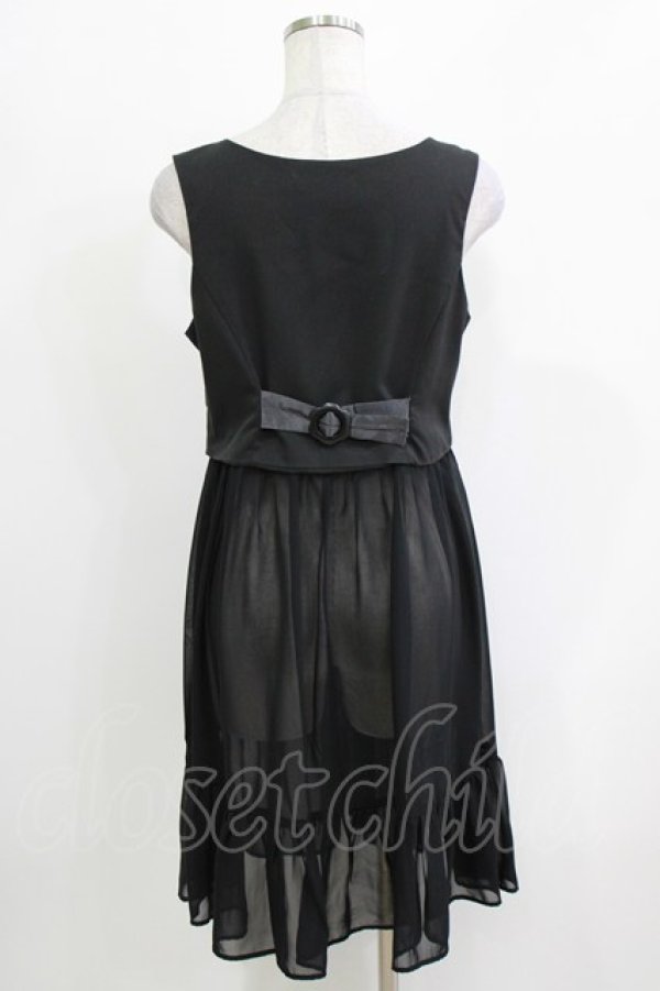 画像3: axes femme POETIQUE / シフォンドッキングベスト M ブラック H-26-03-10-1040-AX-TO-NS-ZH (3)