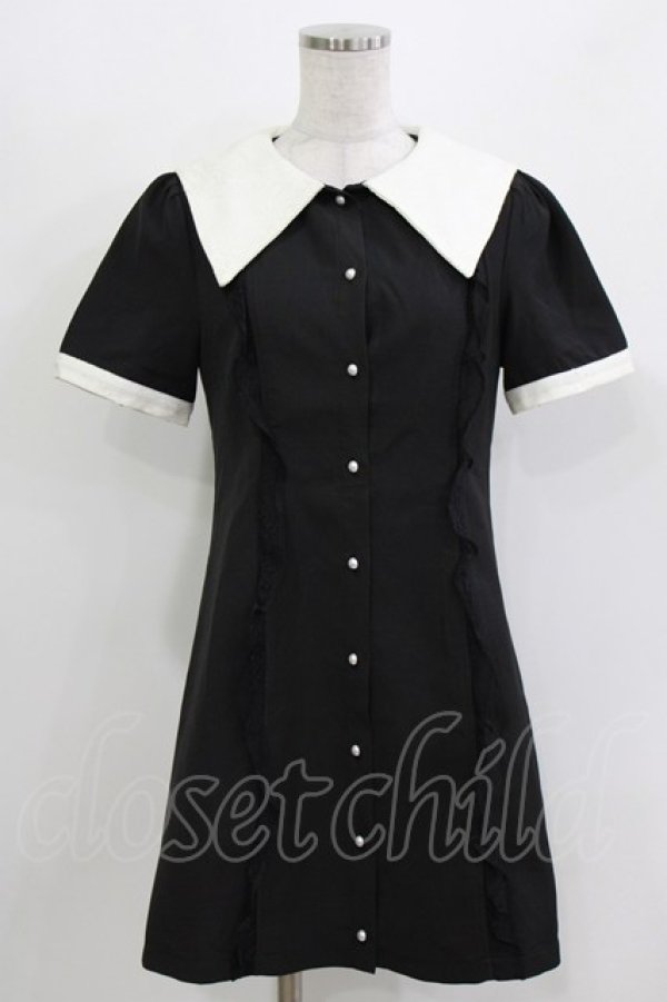 画像1: Bubbles / レースセーラーワンピース Free ブラック H-26-03-10-1041-CA-OP-NS-ZH (1)