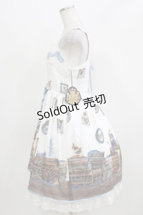 画像2: ALICE and the PIRATES / プシュケー〜博士と永遠の陽だまり〜柄ジャンパースカートI Free 白 H-26-03-10-1004-PA-OP-NS-ZH (2)