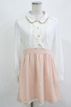 画像: Ank Rouge / ドッキングワンピース M オフ/ピンク H-26-03-10-1044-CA-OP-NS-ZH