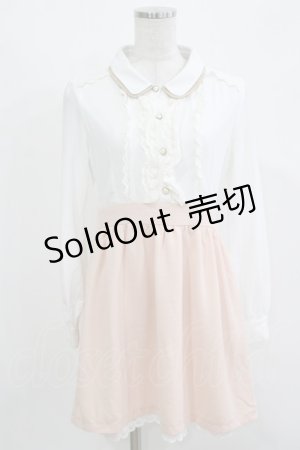 画像: Ank Rouge / ドッキングワンピース M オフ/ピンク H-26-03-10-1044-CA-OP-NS-ZH