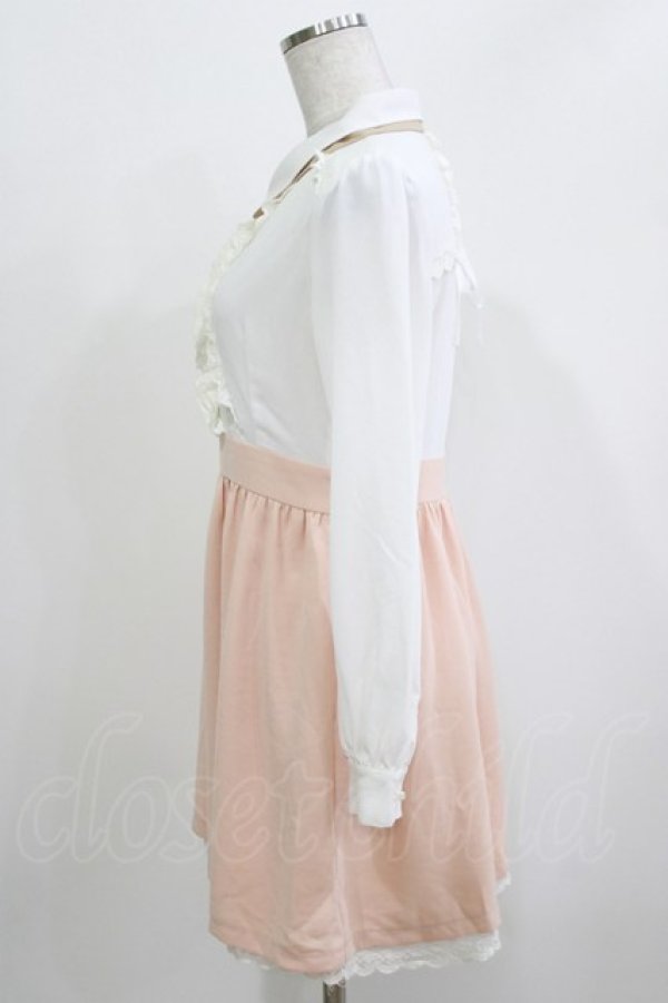 画像2: Ank Rouge / ドッキングワンピース M オフ/ピンク H-26-03-10-1044-CA-OP-NS-ZH (2)