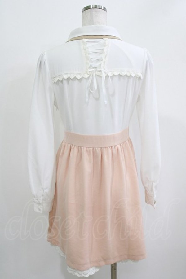 画像3: Ank Rouge / ドッキングワンピース M オフ/ピンク H-26-03-10-1044-CA-OP-NS-ZH (3)