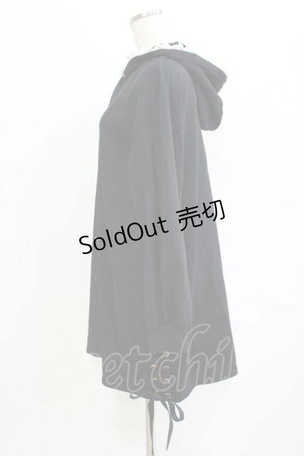 画像2: Rojita / サイドレースアップパーカーワンピース Free ブラック H-26-03-10-1045-LO-OP-NS-ZH (2)