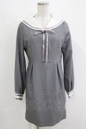 画像: Ank Rouge / セーラーワンピース M グレー H-26-03-10-1047-CA-OP-NS-ZH