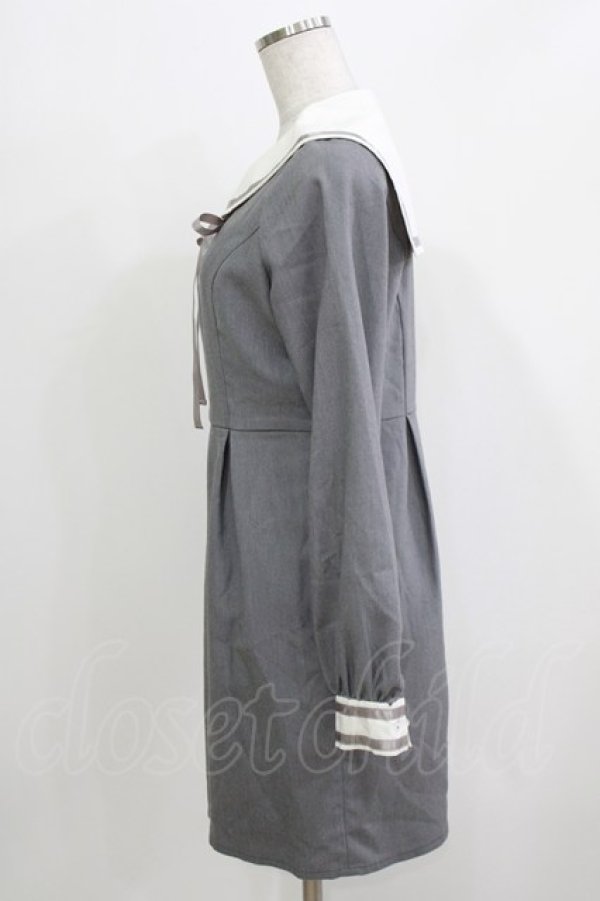 画像2: Ank Rouge / セーラーワンピース M グレー H-26-03-10-1047-CA-OP-NS-ZH (2)