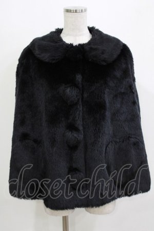 画像: Innocent World / ハートファーショートマント Free ブラック H-26-03-10-1052-IW-CO-NS-ZH