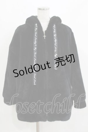 画像: CHIP CLIP / うさみみファーブルゾン L ブラック H-26-03-10-1053-PU-JA-NS-ZH