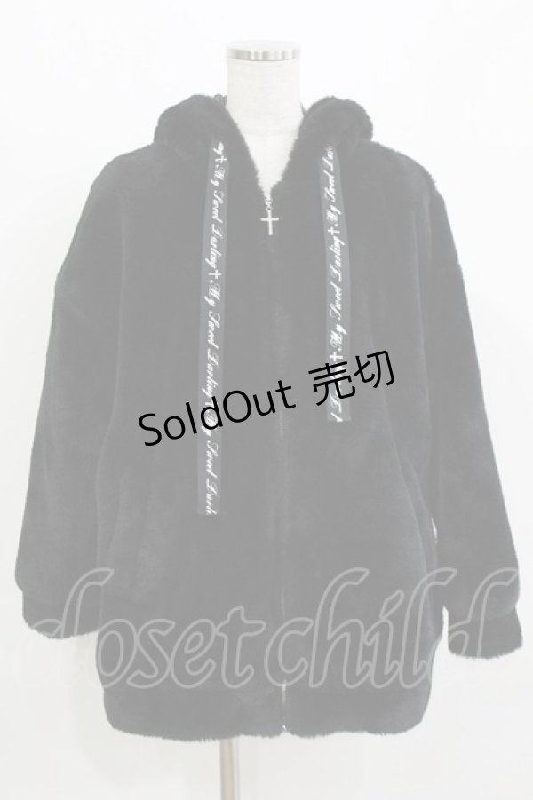 画像1: CHIP CLIP / うさみみファーブルゾン L ブラック H-26-03-10-1053-PU-JA-NS-ZH (1)