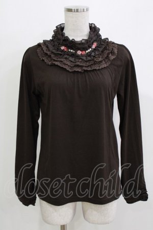 画像: axes femme / プチローズカットソー M ブラウン H-26-03-10-1056-AX-TO-NS-ZH