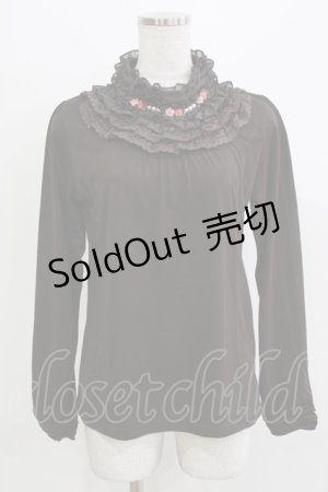 画像: axes femme / プチローズカットソー M ブラウン H-26-03-10-1056-AX-TO-NS-ZH