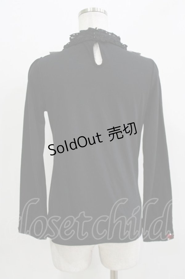 画像3: axes femme / プチローズカットソー M ブラック H-26-03-10-1057-AX-TO-NS-ZH (3)