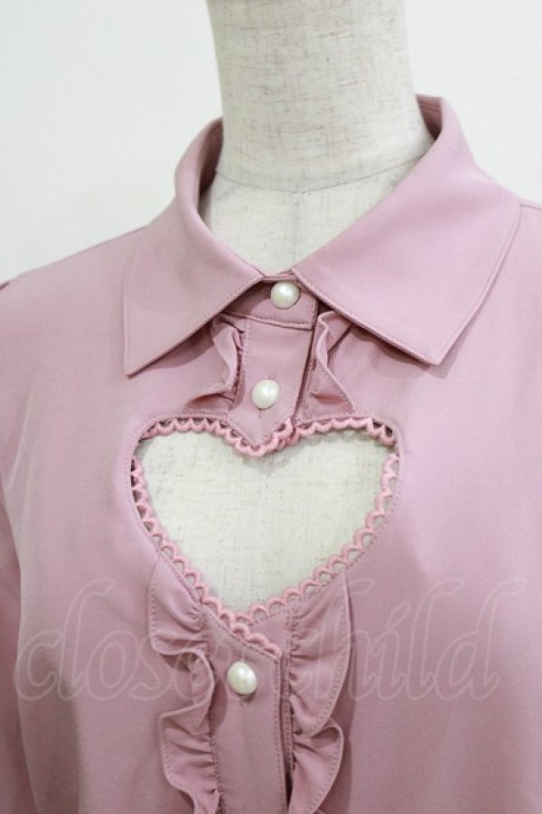 画像4: Ank Rouge / ハートくりぬきブラウス M ピンク H-26-03-10-1060-CA-BL-NS-ZH (4)