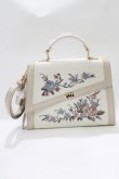 画像1: an another angelus / ローズ刺繍変形フラップバッグ  IVORY H-26-03-10-1066-CA-BG-NS-ZH (1)