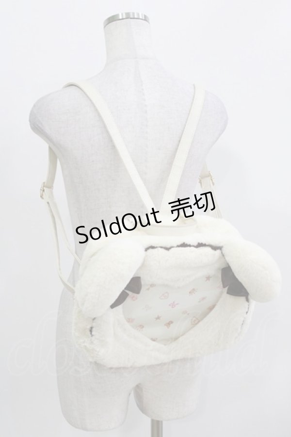画像1: BABY,THE STARS SHINE BRIGHT / くまくみゃちゃんのハート窓リュック  アイボリー H-26-03-10-1067-BA-BG-NS-ZH (1)