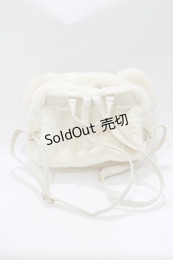 画像3: BABY,THE STARS SHINE BRIGHT / くまくみゃちゃんのハート窓リュック  アイボリー H-26-03-10-1067-BA-BG-NS-ZH (3)