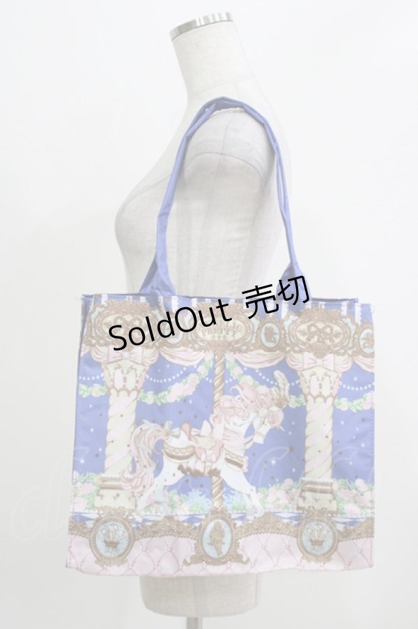 画像2: Angelic Pretty / 2014年ムック本付録 Day Dream Carnivalビッグトートバッグ  ブルー H-26-03-10-1068-AP-BG-NS-ZH (2)