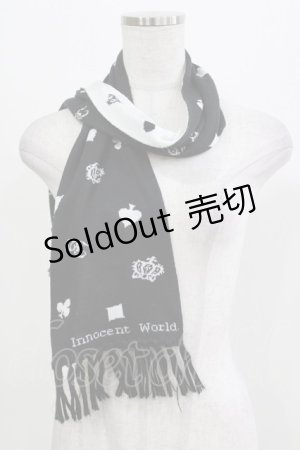 画像: Innocent World / リボンクラウンマフラー Free ブラック H-26-03-10-1069-IW-ZA-NS-ZH