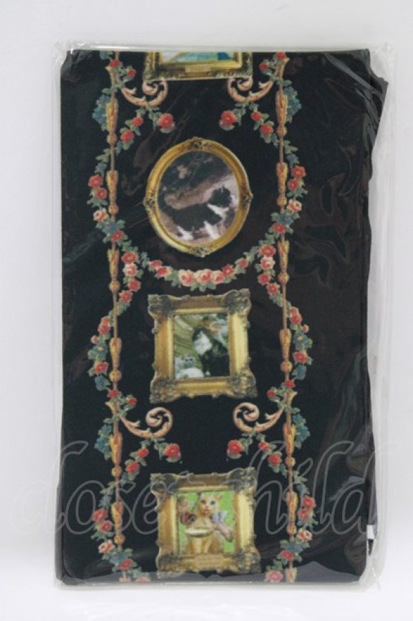 画像1: BABY,THE STARS SHINE BRIGHT / Mon Chouchou Hermitage柄タイツ  ブラック H-26-03-10-1071-BA-ZA-NS-ZH (1)