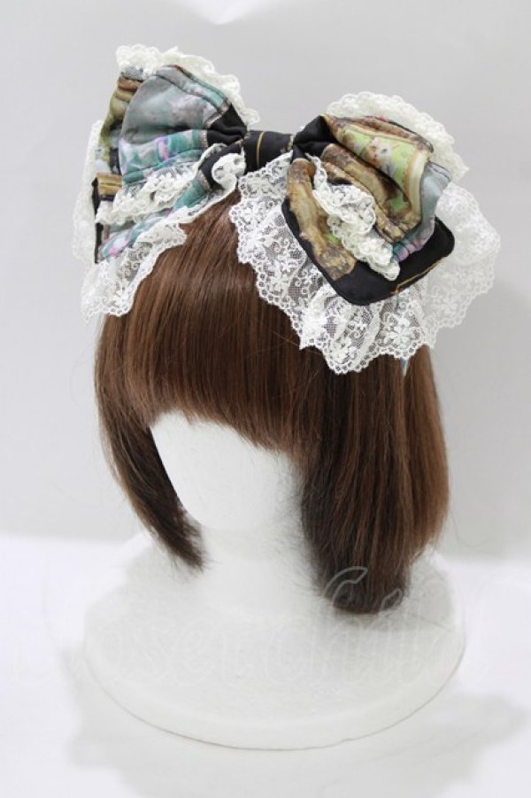 画像1: BABY,THE STARS SHINE BRIGHT / Mon Chouchou Hermitage柄カチューシャ  ブラック H-26-03-10-1078-BA-AC-NS-ZH (1)