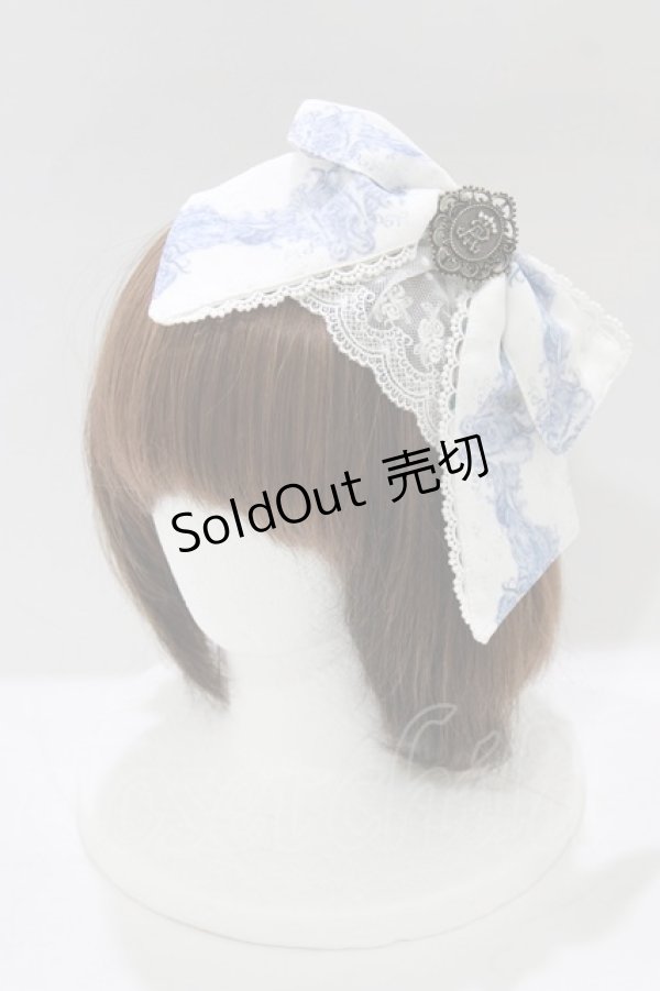 画像1: ALICE and the PIRATES / プシュケー〜博士と永遠の陽だまり〜柄カチューシャ  白 H-26-03-10-1079-PA-AC-NS-ZH (1)