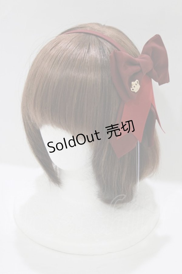 画像1: Angelic Pretty / Elegant Crownカチューシャ  ワイン H-26-03-10-1080-AP-AC-NS-ZH (1)