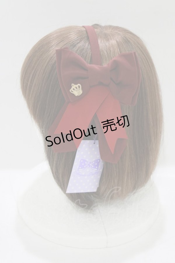 画像2: Angelic Pretty / Elegant Crownカチューシャ  ワイン H-26-03-10-1080-AP-AC-NS-ZH (2)