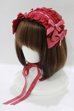 画像: BABY,THE STARS SHINE BRIGHT / 別珍プリンセスドロップヘッドドレス(2025)  ローズピンク H-26-03-10-1082-BA-AC-NS-ZH