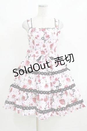 画像: metamorphose / Lady Fruit シャーリングティアードジャンパースカート サイズ1 ピンク H-26-03-10-1002-ME-OP-NS-ZH