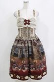 画像1: ALICE and the PIRATES / 薔薇の花舞う闇夜の晩餐会柄ジャンパースカートI Free ボルドー H-26-03-10-1012-PA-OP-NS-ZH (1)