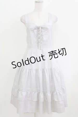 画像: axes femme / 編上ティアードジャンパースカート M グレー H-26-03-10-1013-AX-OP-NS-ZH