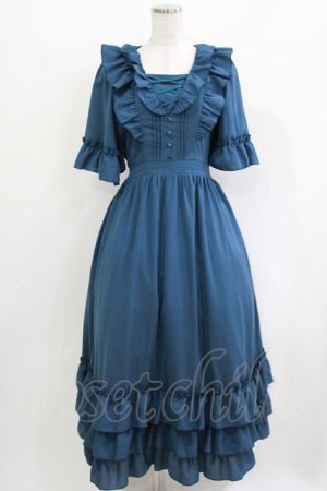 画像: Amavel / Fluffy Frill ロングワンピース Free ブルー H-26-03-10-1015-CA-OP-NS-ZH