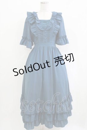 画像: Amavel / Fluffy Frill ロングワンピース Free ブルー H-26-03-10-1015-CA-OP-NS-ZH