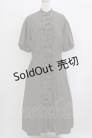 画像: KANEKO ISAO / チャイナボタンドットワンピース Free ブラック H-26-03-10-1017-EL-OP-NS-ZH