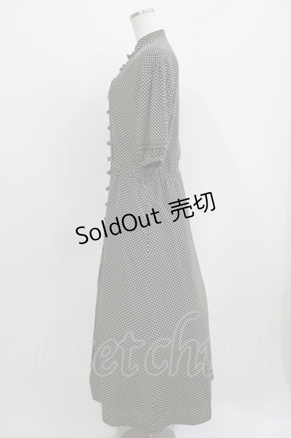 画像2: KANEKO ISAO / チャイナボタンドットワンピース Free ブラック H-26-03-10-1017-EL-OP-NS-ZH (2)